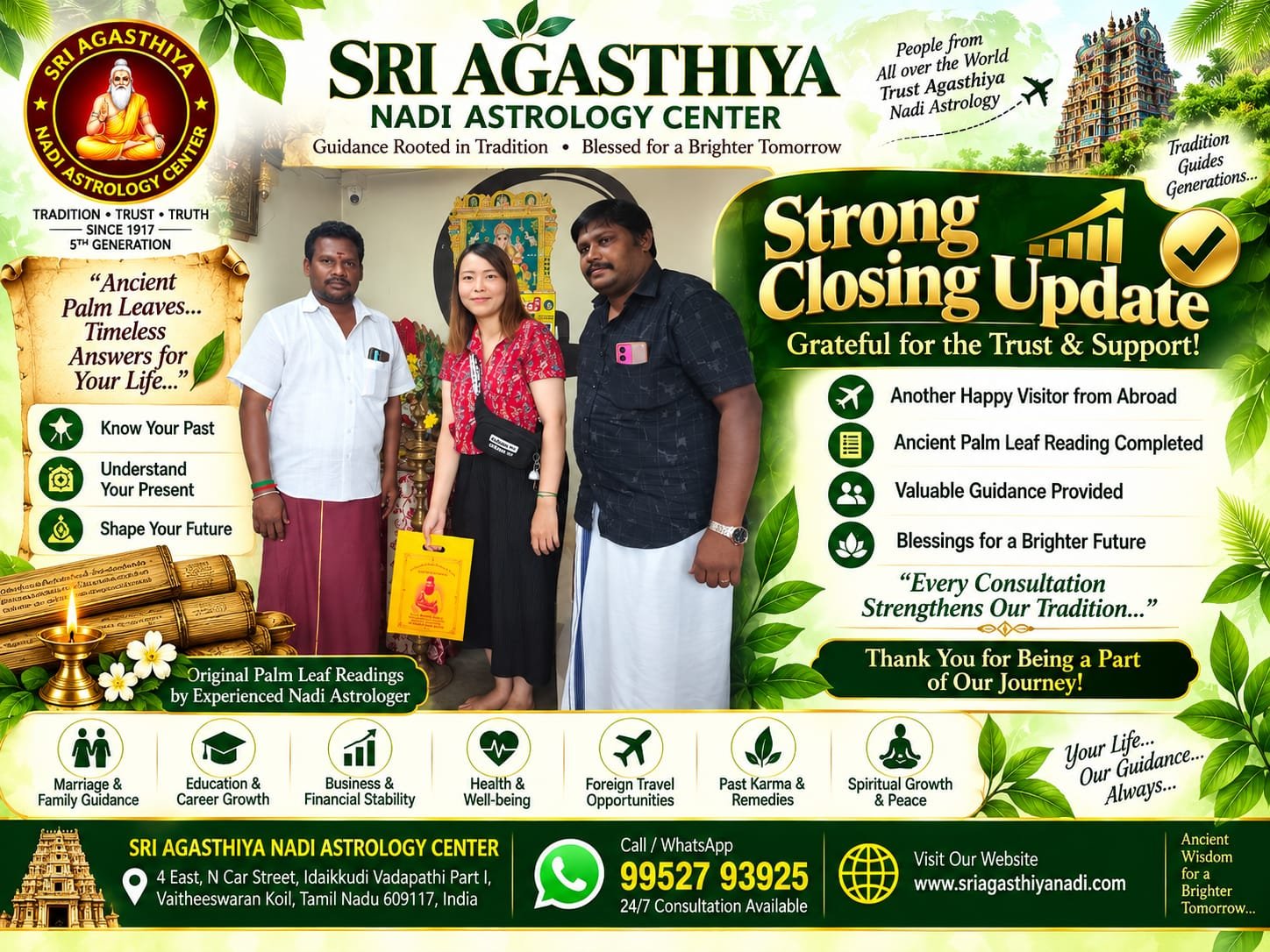 Nadi Astrology for International Visitors in Vaitheeswarankoil | Traditional Palm Leaf Reading