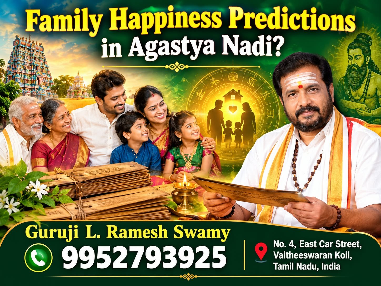 Family Happiness Predictions in Agastya Nadi Astrology